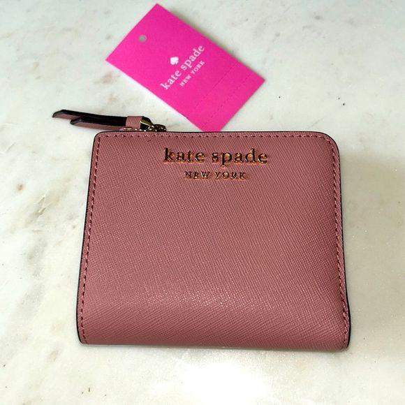 kate spade Handbags - Kate Spade small zip bifold leather wallet dusty peon NEW